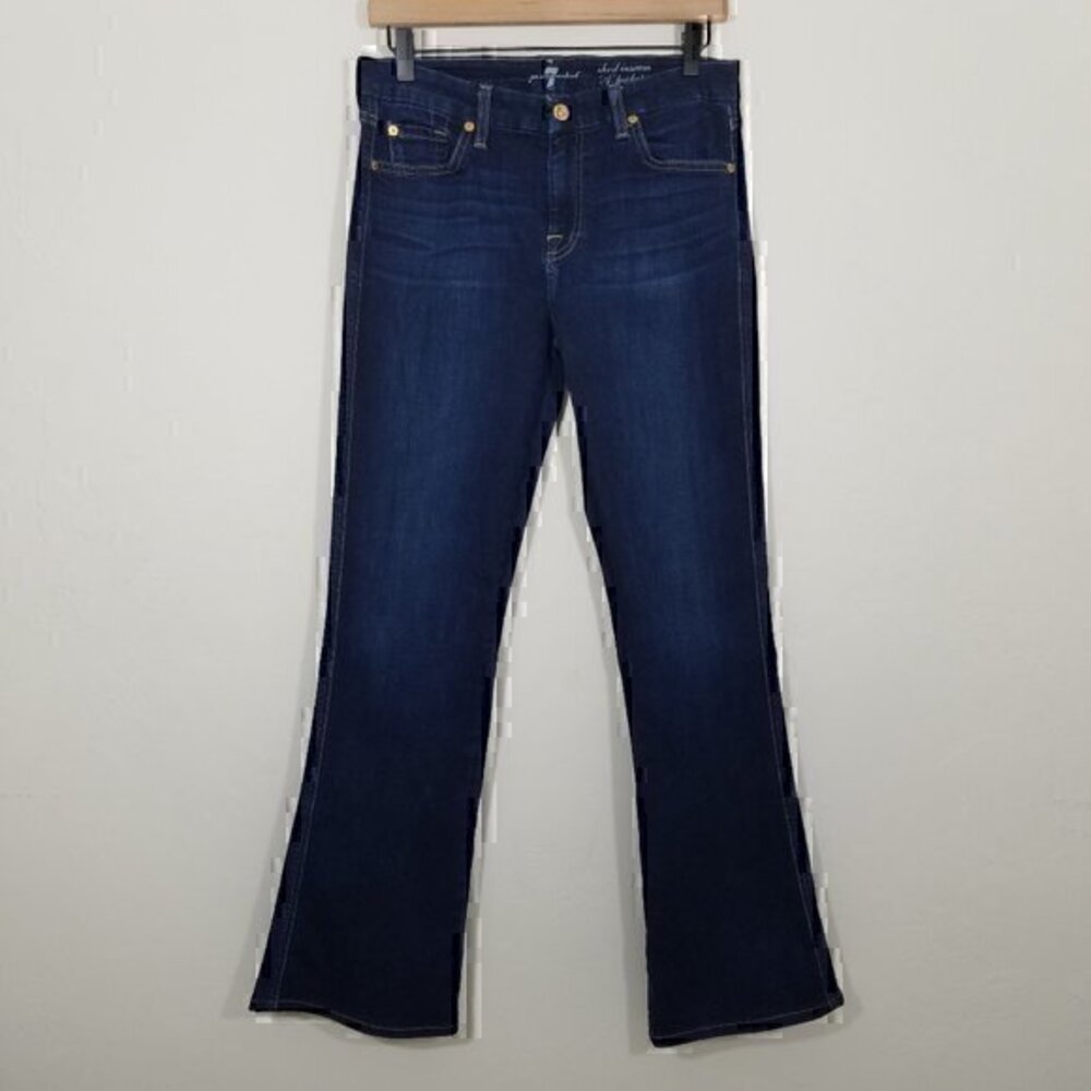 7 For All Mankind "A" Pocket Short Inseam Stretch Jeans Size 30